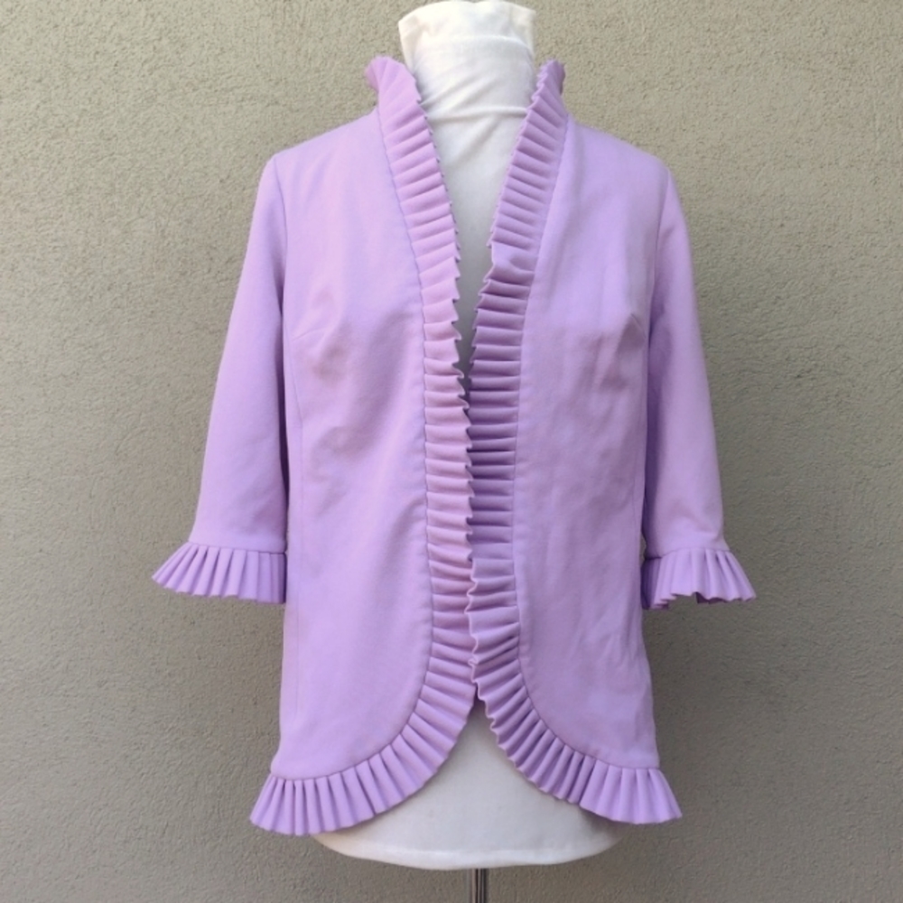Vintage Claralura Original Lavender Ruffled Blazer - S